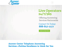 Tablet Screenshot of answercenter.biz